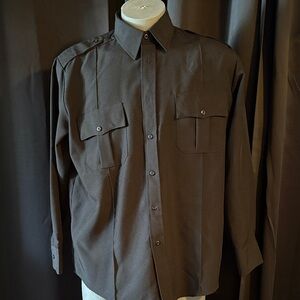 Men's Casual Button Down Shirt - Black